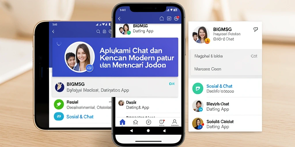 Tampilan antarmuka aplikasi BIGMSG yang modern dan user-friendly.