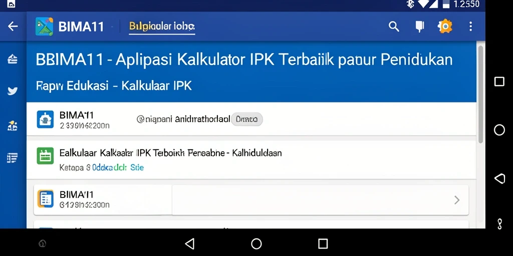 Antarmuka BIMA11 yang intuitif untuk menghitung Kalkulator IPK.