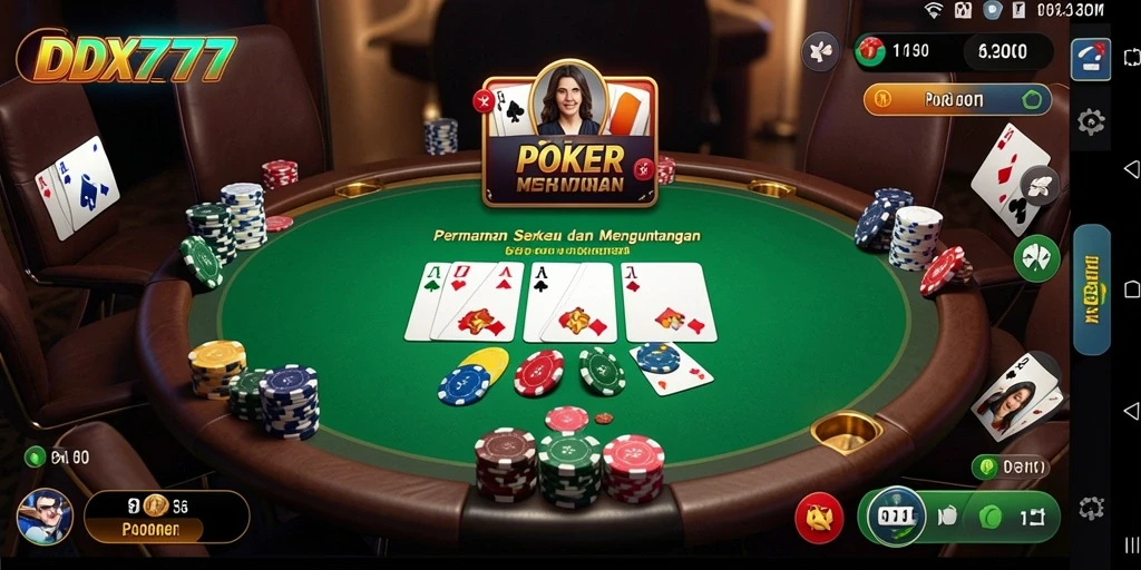 Tampilan antarmuka game Poker IDX777 yang menarik dan interaktif.
